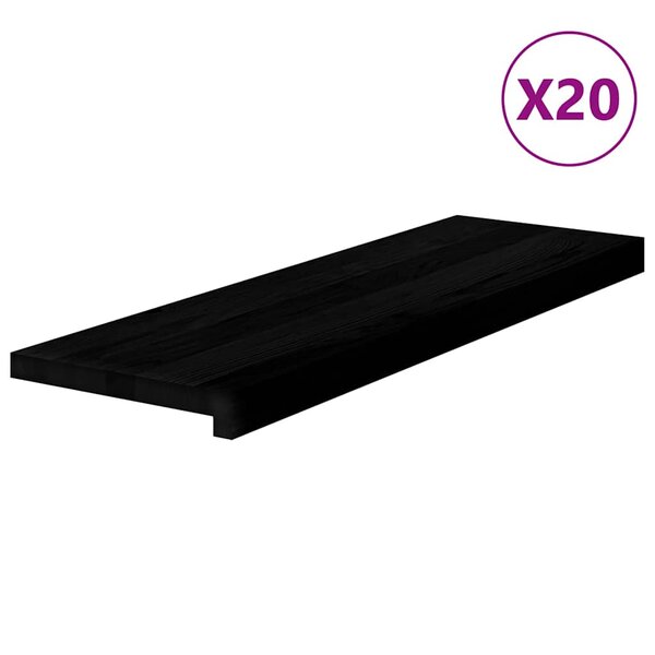 vidaXL Marches d'escalier 20 Pièces marron foncé 80x25x2 cm chêne massif