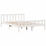 vidaXL Cadre de lit sans matelas blanc 150x200 cm bois de pin massif