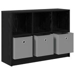 vidaXL Buffet Chêne noir 88 5 x 27 5 x 63 5 cm