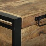vidaXL Coffre de rangement 80x35x45 cm Bois de manguier brut
