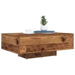 vidaXL Table basse Bois Ancien 85 x 55 x 31 cm Bois d'ingénierie
