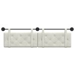 vidaXL Tête de lit suspendue Crème Velours