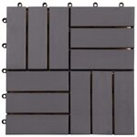 vidaXL Carreau de terrasse 30 Pièces Gris 30 x 30 cm Bois d'acacia