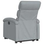 vidaXL Fauteuil inclinable électrique gris clair tissu