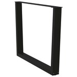 vidaXL Pieds de table à manger en forme de V  2 pièces  noir  100 x (72-73 3) cm  acier