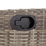 vidaXL Ensemble à manger de jardin 5 Pièces coussins gris résine tressée