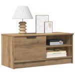 vidaXL Meuble TV chêne artisanal 80x35x36 5 cm bois d'ingénierie