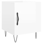 vidaXL Tables de chevet 2 Pièces blanc brillant 40x40x50 cm