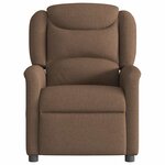 vidaXL Fauteuil inclinable de massage électrique marron tissu