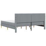 vidaXL Cadre de lit avec matelas Gris clair 180 x 200 cm Tissu