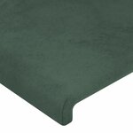vidaXL Cadre de lit avec tête de lit Vert foncé 200x200 cm Velours
