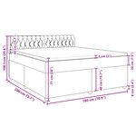 vidaXL Sommier à lattes de lit avec matelas Taupe 180x200 cm Tissu