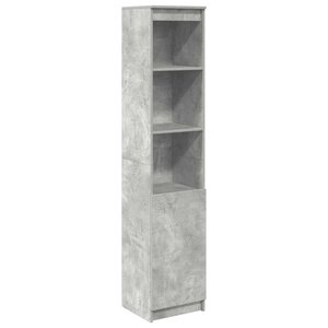 vidaXL Buffet haut gris béton 37 5x35x180 cm bois d'ingénierie