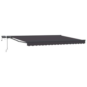 vidaXL Cadre de store manuel avec LEDs Anthracite 4 × 3 5 m