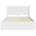 vidaXL Cadre de lit avec rangement et tête de lit Blanc 150 x 200 cm