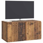 vidaXL Meuble TV mural 59 5 x 31 x 30 cm Bois ancien Bois d'ingénierie