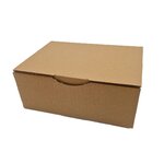 Lot de 10 boites postales à tirettes marrons : 120 x 100 x 80 mm petite cannelure