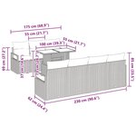 vidaXL Ensemble de canapé de jardin 8 Pièces beige et gris clair