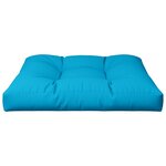 vidaXL Coussin de palette bleu 80x80x12 cm tissu
