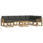 vidaXL Ensemble de canapés d'extérieur 9 pc Blanc et anthracite