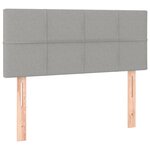 vidaXL Tête de lit à LED Gris clair 80x5x78/88 cm Tissu