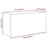 vidaXL Armoire murale de bain blanc 60x25x30 cm bois d'ingénierie
