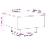 vidaXL Table basse Chêne noir 55 x 55 x 31 cm Bois d'ingénierie
