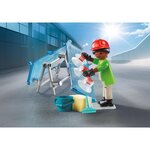 PLAYMOBIL 71754 - Vitrier avec deux vitres  seau et accessoires