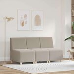 vidaXL Unité de Sofa Modulaire Sans Accoudoirs 3 Pièces Gris clair