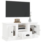 vidaXL Meuble TV blanc 100x35 5x45 cm bois d'ingénierie