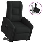 vidaXL Fauteuil inclinable noir tissu