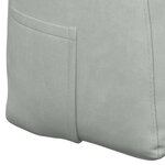 vidaXL Coussin de Dos Gris clair 120 x 24 x 50 cm Velours