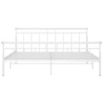 vidaXL Cadre de lit sans matelas blanc métal 200x200 cm