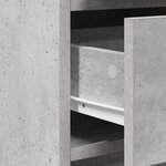 Ensemble de coiffeuse de 3 pièces avec LED en bois d'ingénierie gris béton