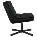 vidaXL Chaise Pivotante Noire Faux cuir  Métal Moyenne Chaise Noire
