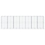 vidaXL Panier gabion avec couvercle 700x100x200 cm fer galvanisé