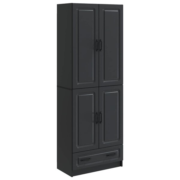 vidaXL Ensemble de Meubles 2 Pièces Noir Bois d'ingénierie