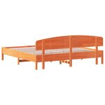 vidaXL Cadre de lit sans matelas cire marron 180x200cm bois pin massif