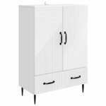 vidaXL Buffet Blanc 66 x 34 5 x 95 cm Bois d'ingénierie