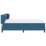 vidaXL Lit à ressorts avec matelas Bleu foncé 160 x 200 cm Velours