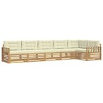 vidaXL Ensemble de canapés d'extérieur 6 pc Blanc et crème Polyester