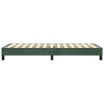 vidaXL Cadre de lit Vert foncé 100x200 cm Velours