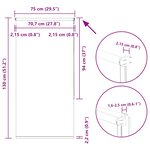 vidaXL Store enrouleur occultant blanc cassé 70x130cm largeur du tissu