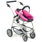 Bayer Chic 2000 637-12 - La poussette pour poupées combinée 3 en 1 EMOTION "ALL IN" - Marine et rose à pois