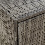 vidaXL Armoire de rangement jardin Gris 59x40x180 cm Résine tressée