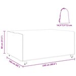 vidaXL Housse pour mobilier d'extérieur Noir 230 x 165 x 80 cm 420D