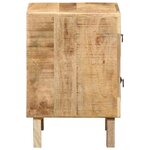 vidaXL Table de chevet 2 Pièces 40x32x46 cm bois massif de manguier brut