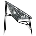 vidaXL Lot de 3 Chaise de jardin noir et gris clair résine tressée