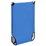 vidaXL Chaise longue pliable Bleu Acier