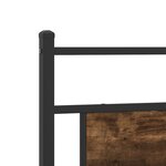 vidaXL Cadre de lit sans matelas chêne fumé 107x203 cm bois ingénierie